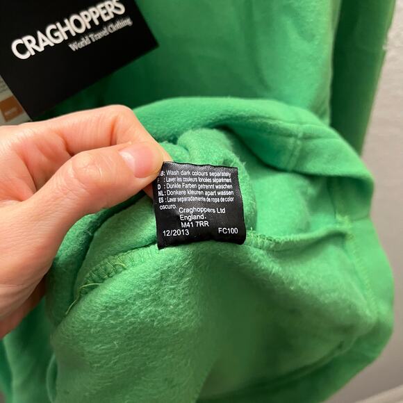 NWT Craghoppers Corey Microfleece Half Zip Pullover Green XL Midlayer Hiking - Picture 8 of 10